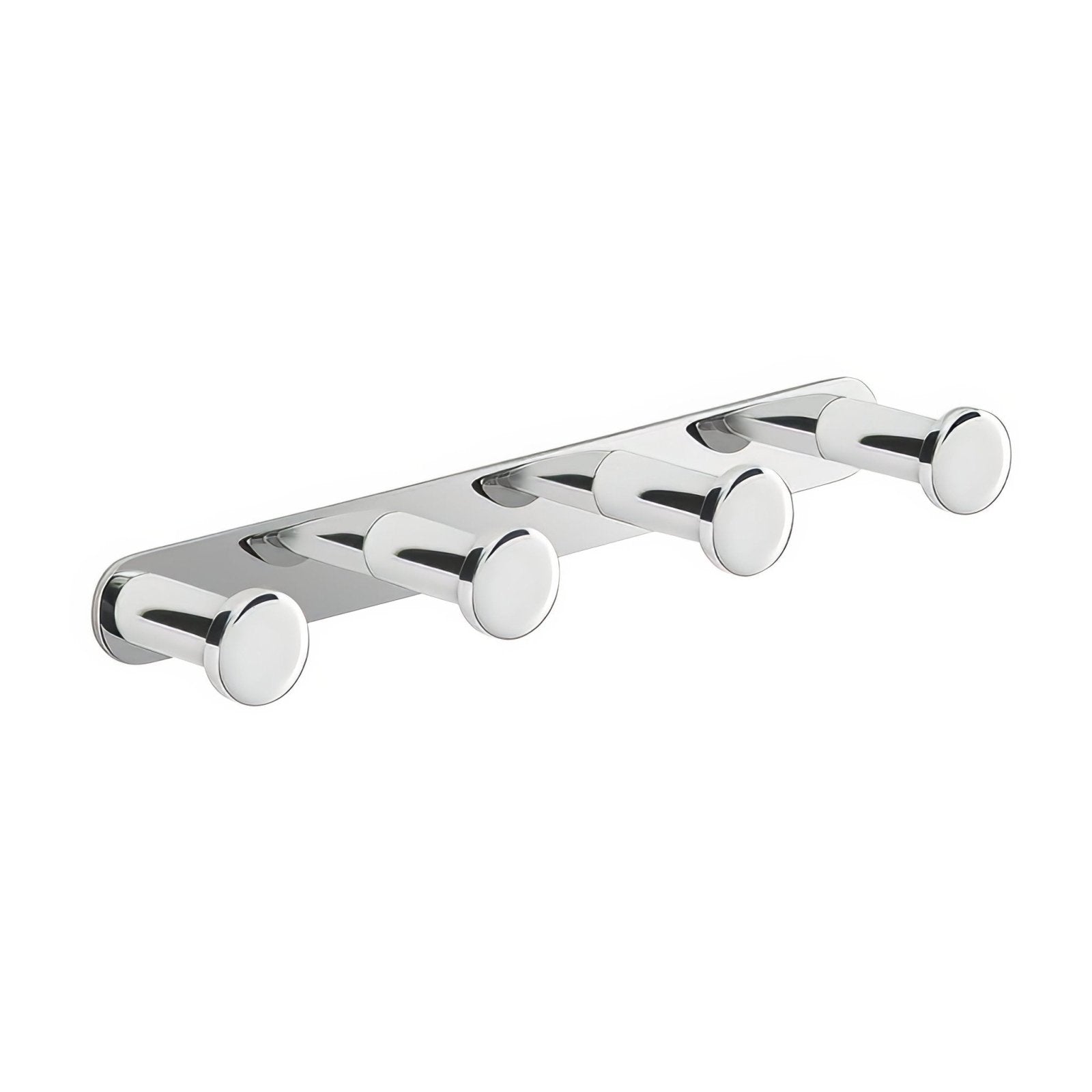 Chrome finished wall-mounted coat rack canarie multiple hook with four sleek rounded hooks for hanging coats