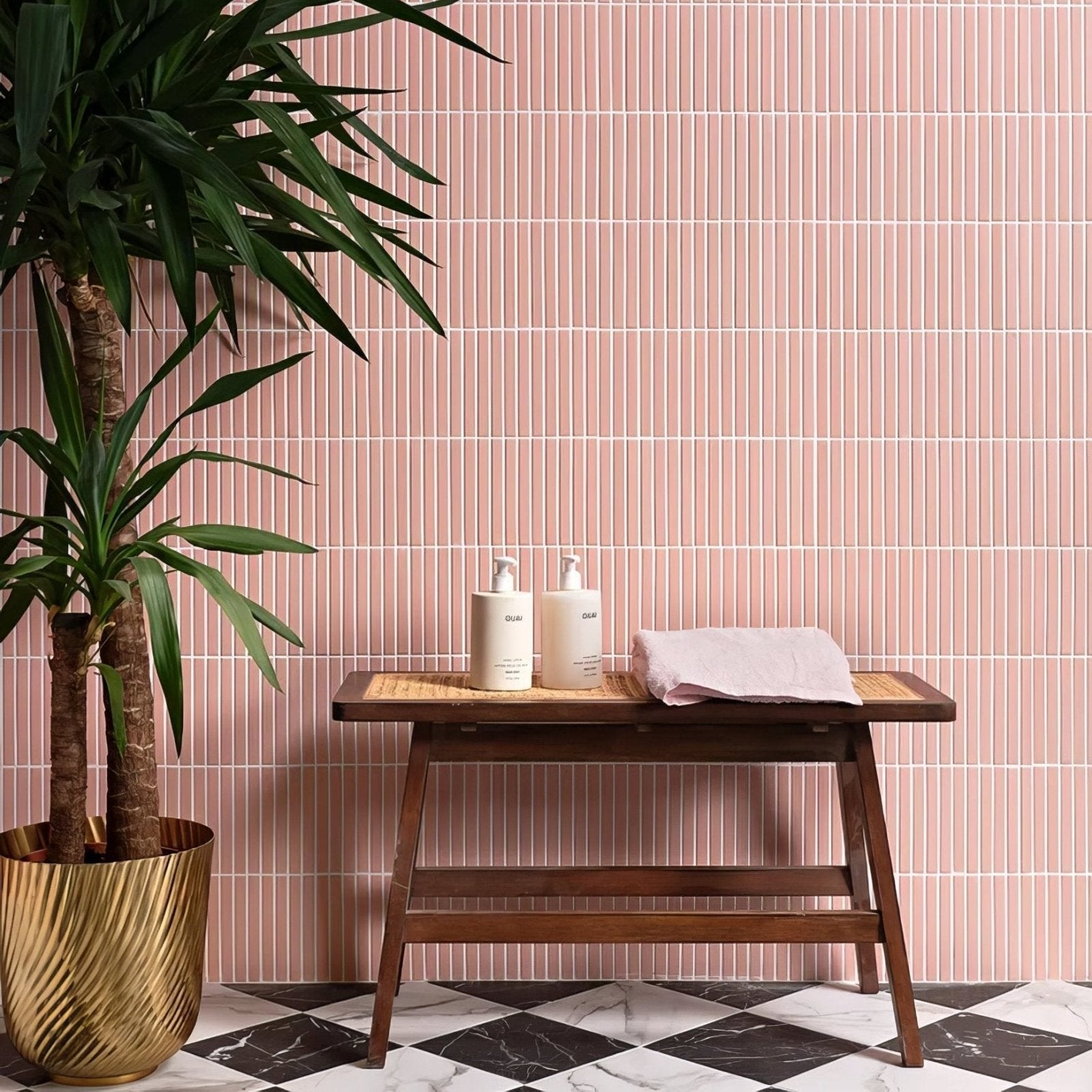 Candy Cane Porcelain Mosaic Rose