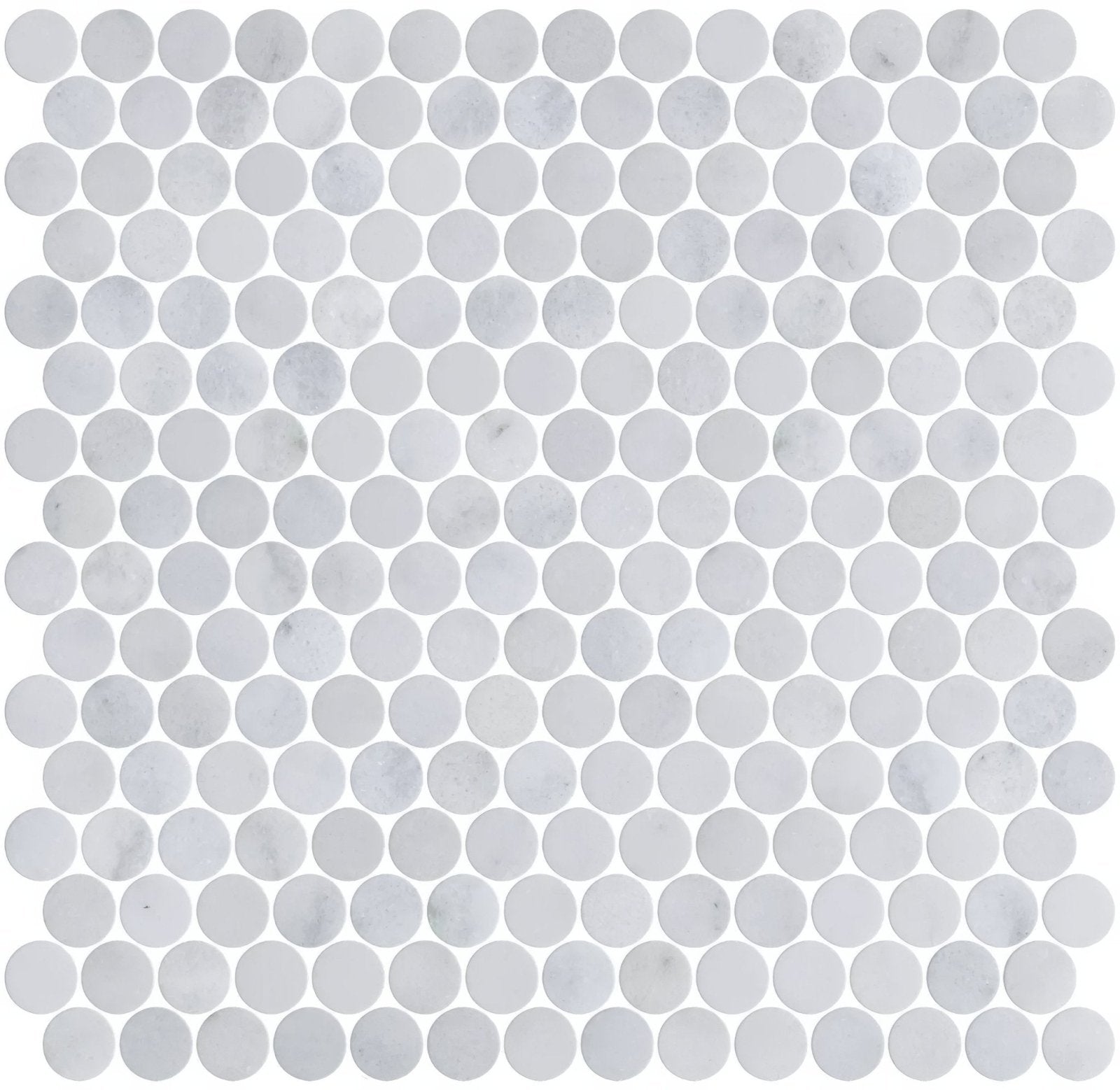 Carrara White Marble Penny Mosaic Tile