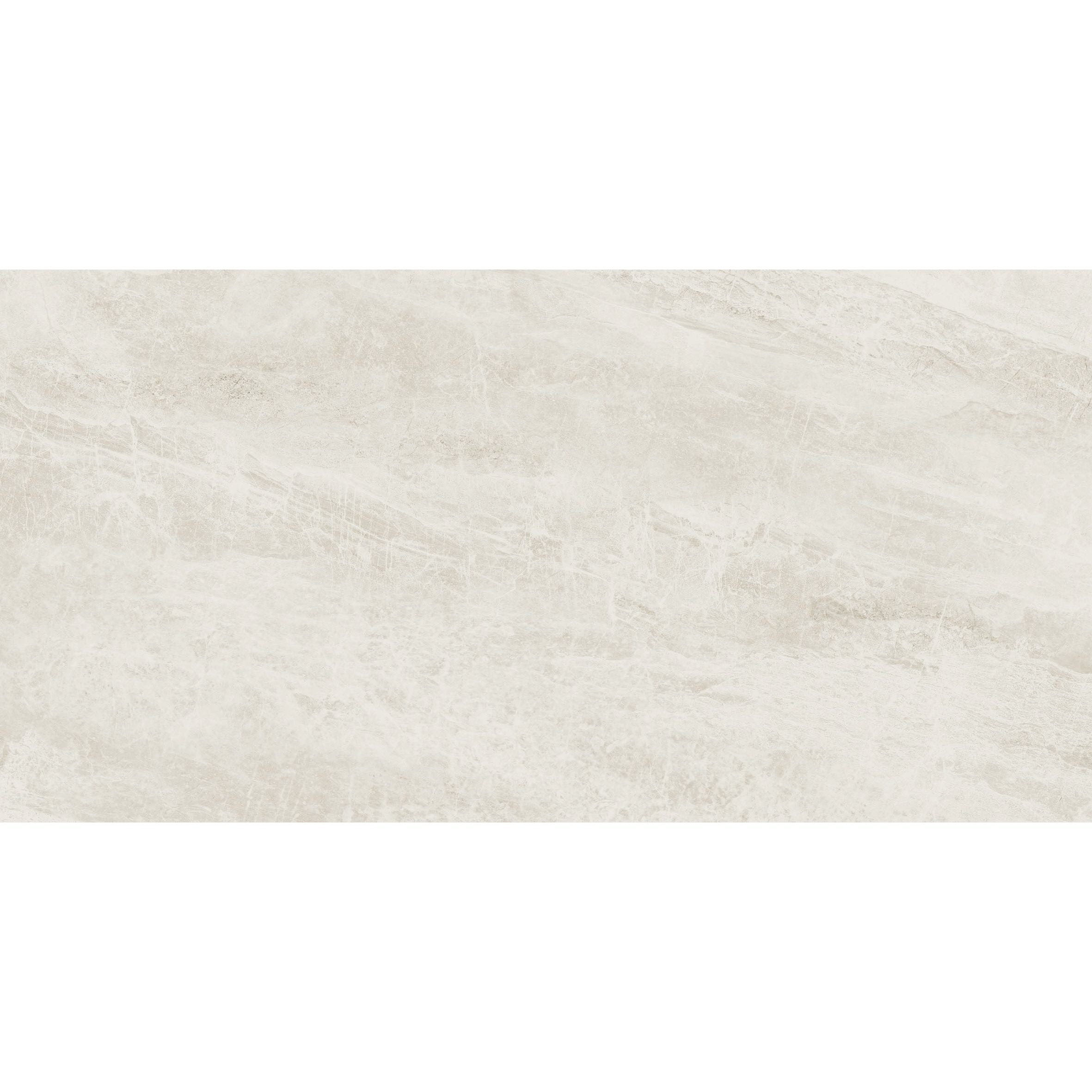 Cream-colored cashmire white rectangular tile 30 x 60cm with subtle natural marble-like veining pattern