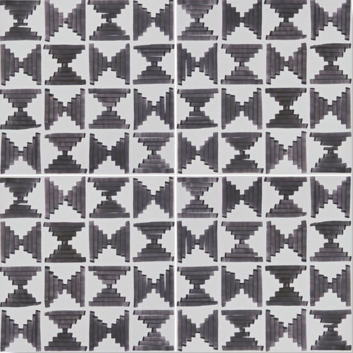 Casino poker patterned tile showing black and gray geometric patterns arranged in a grid for flooring or walls