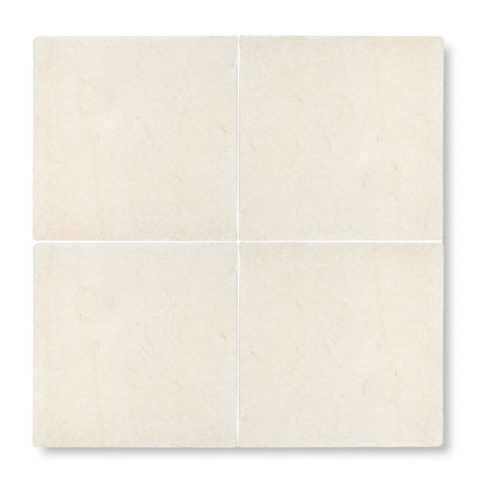 Cream-colored cathedral classic 40 x 40cm square tiles with subtle natural stone texture for flooring and walls