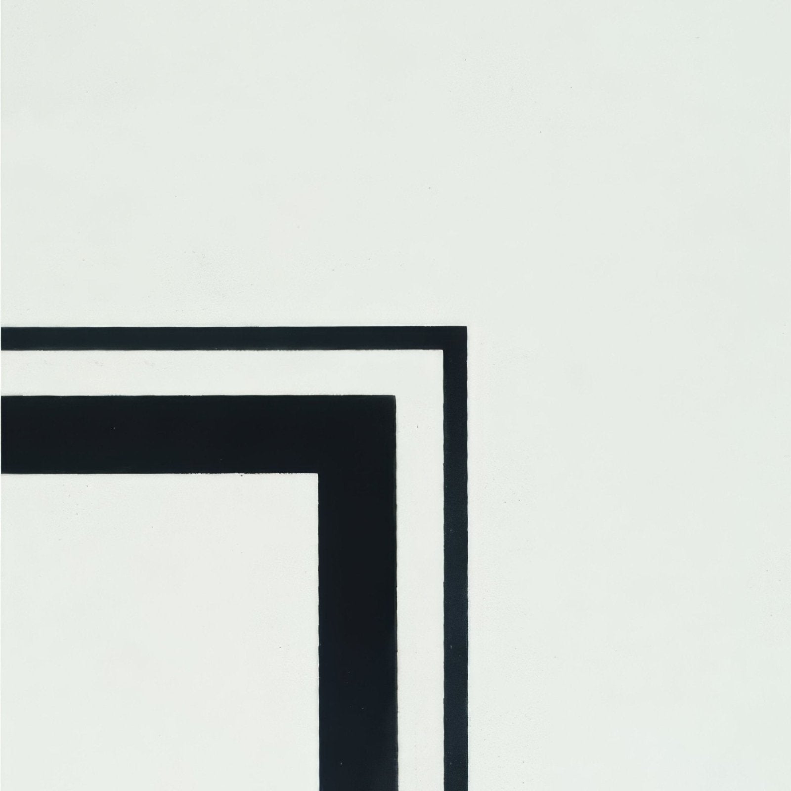 Black rectangular cavendish external corner frame with clean minimalist design on dover white background