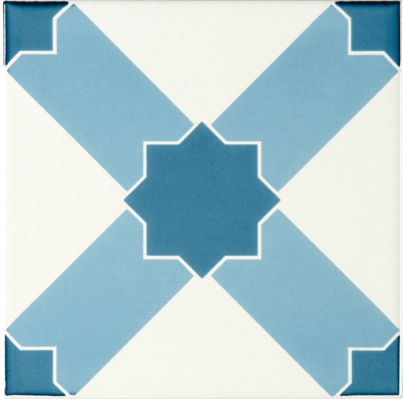 Chambray Blue on Brilliant White