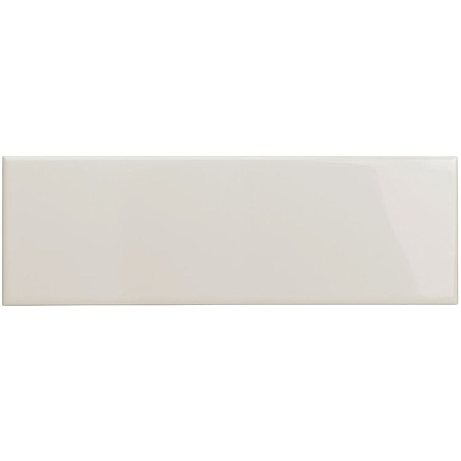 Cream-colored glossy rectangular tile in chancel grey large brick style with smooth ceramic finish for wall use