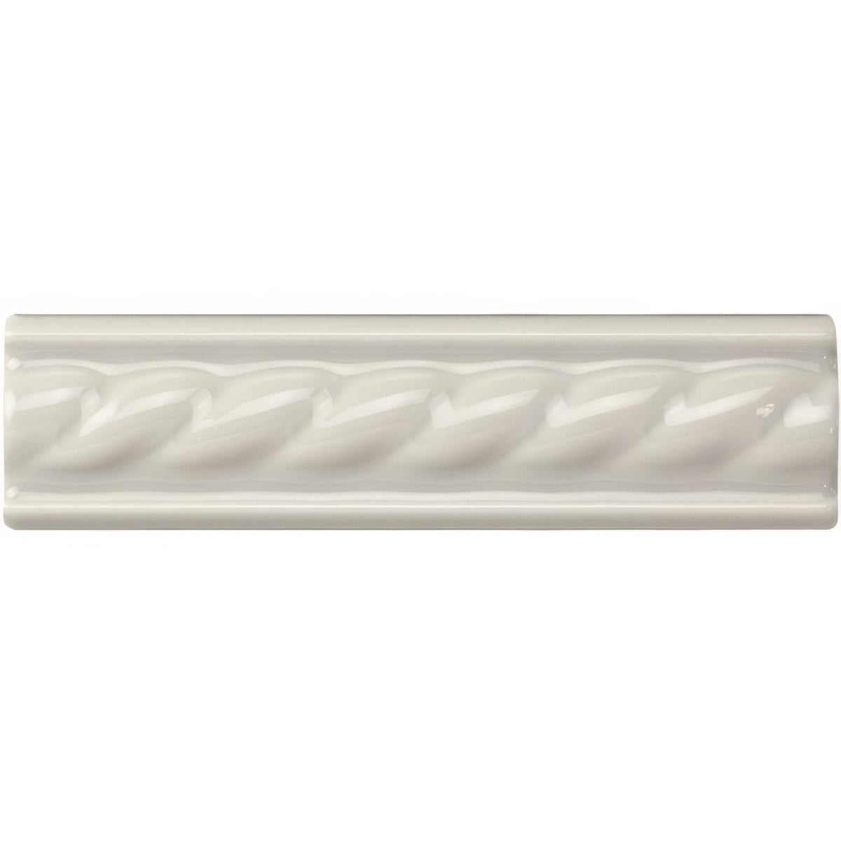 Chancel Grey Rope Moulding Ceramic Wall Tile 152x40mm - Gloss