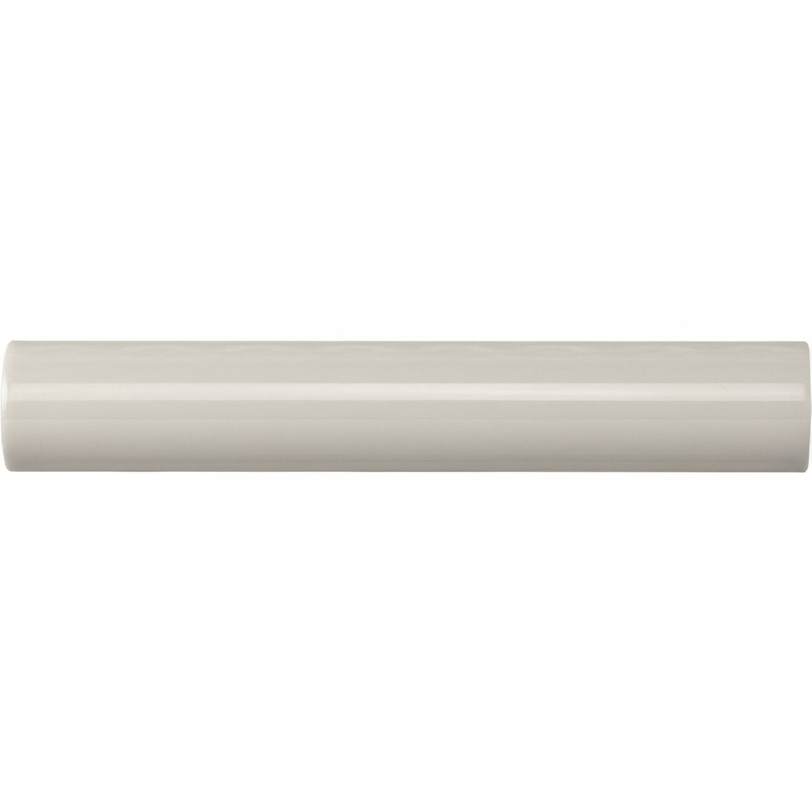 A sleek off-white cylindrical pipe with a smooth glossy finish in chancel grey sigma moulding design