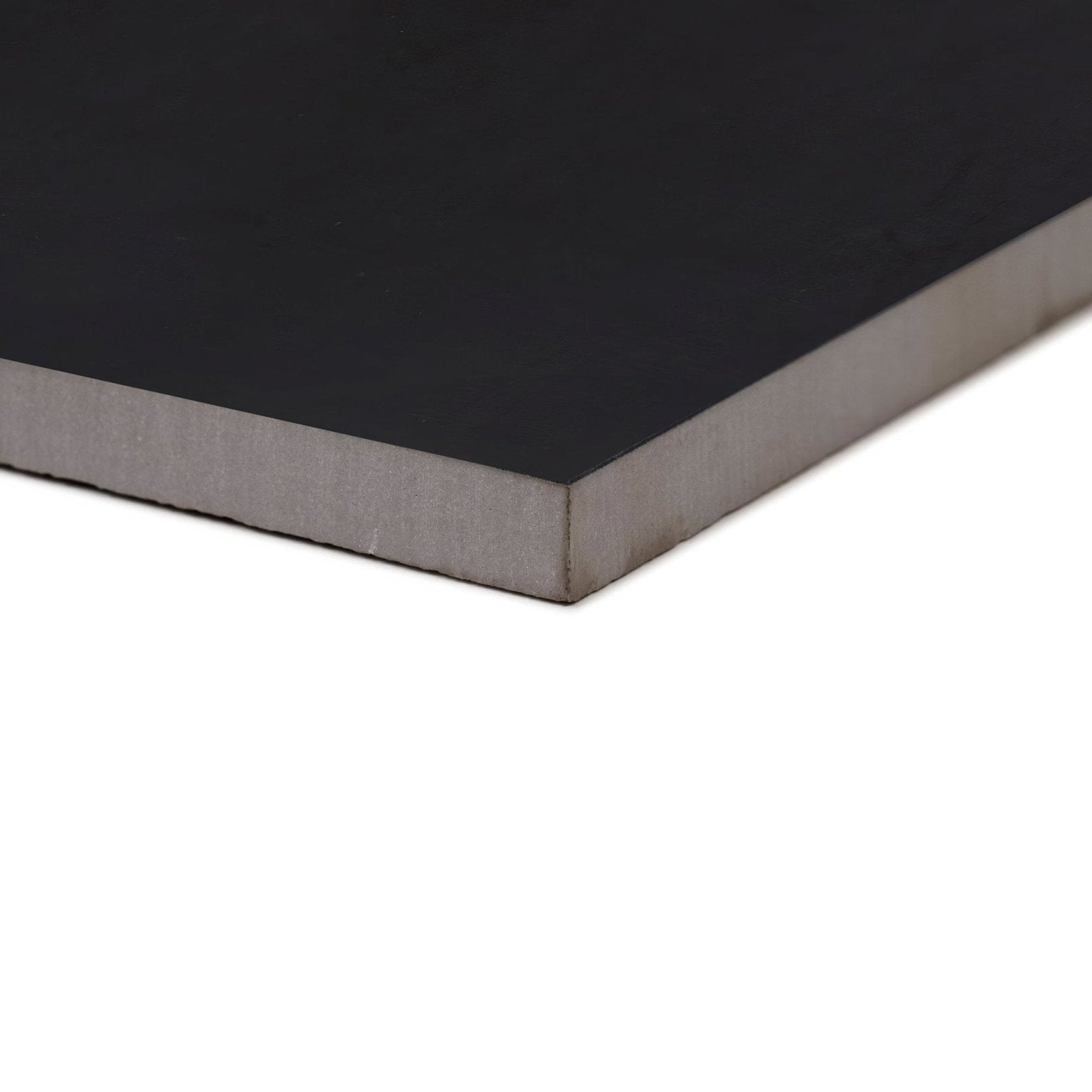 Chequers Court Black Marble reverse side of a black marble tile