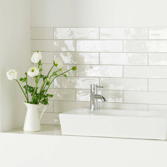 China White Large Brick Tile - alternate view