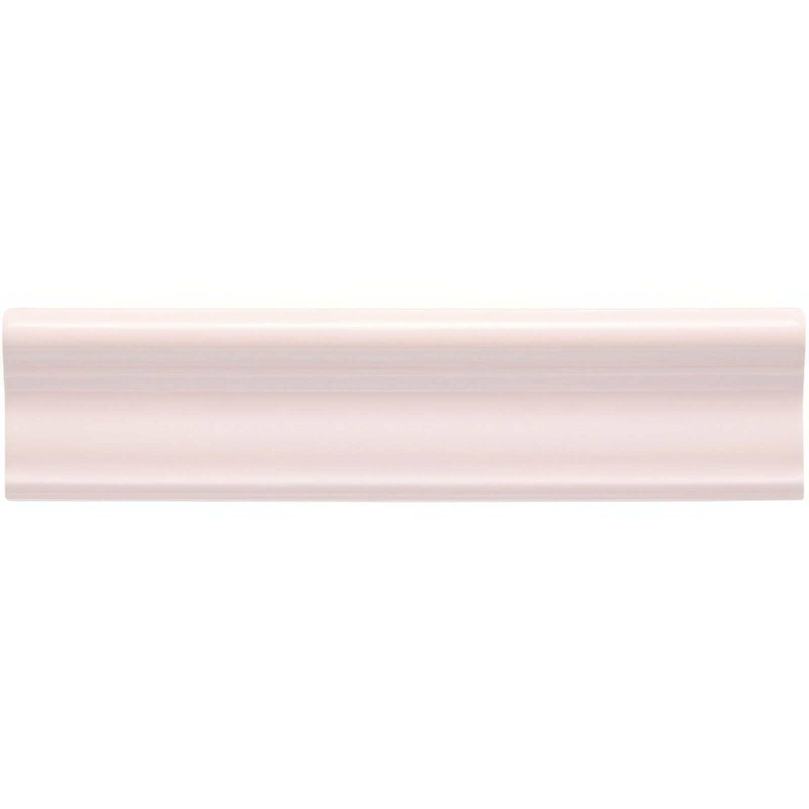 A sleek off-white ceramic tile clare clarence with a matte finish subtle glossy sheen and elegant curved edges