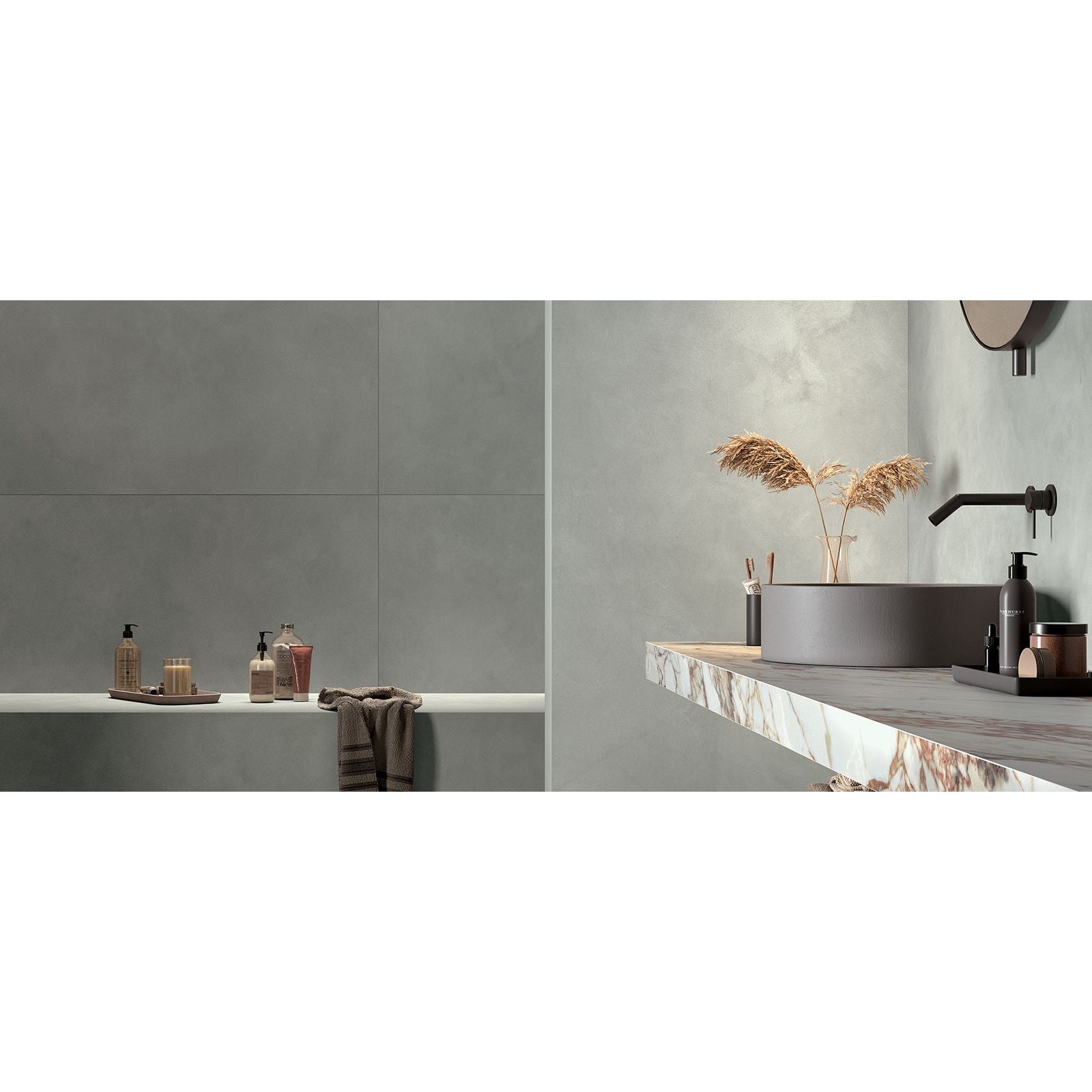 Clay Delight Matt 80 x 80cm grey textured tile with a matt finish