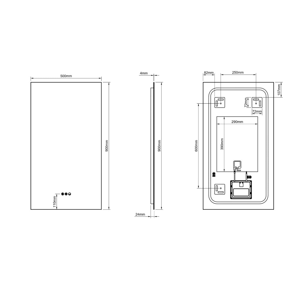 Claris Rectangular Mirror 50x90 - Origins Living, view 10