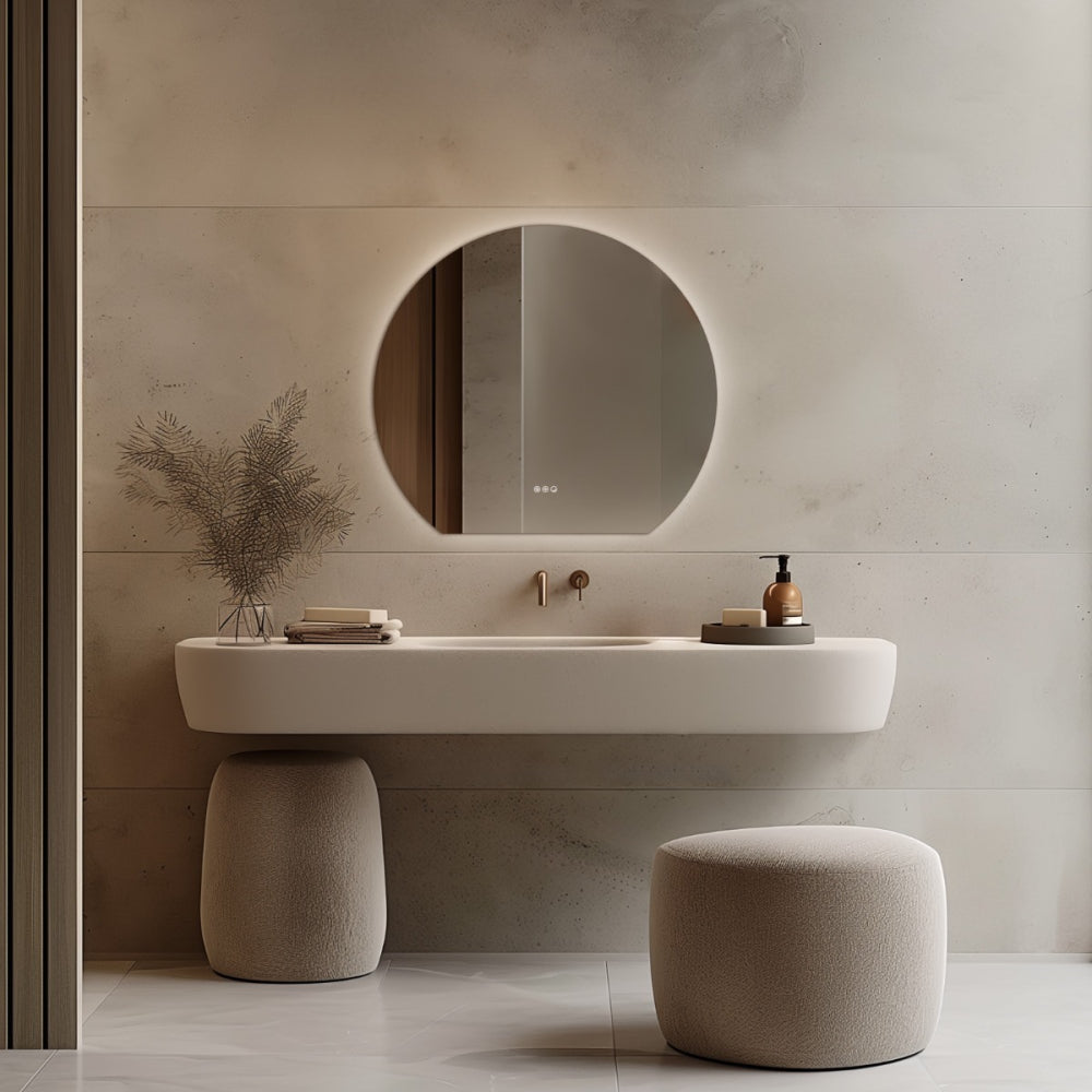 Claris Round Cut Mirror 100cm - Origins Living