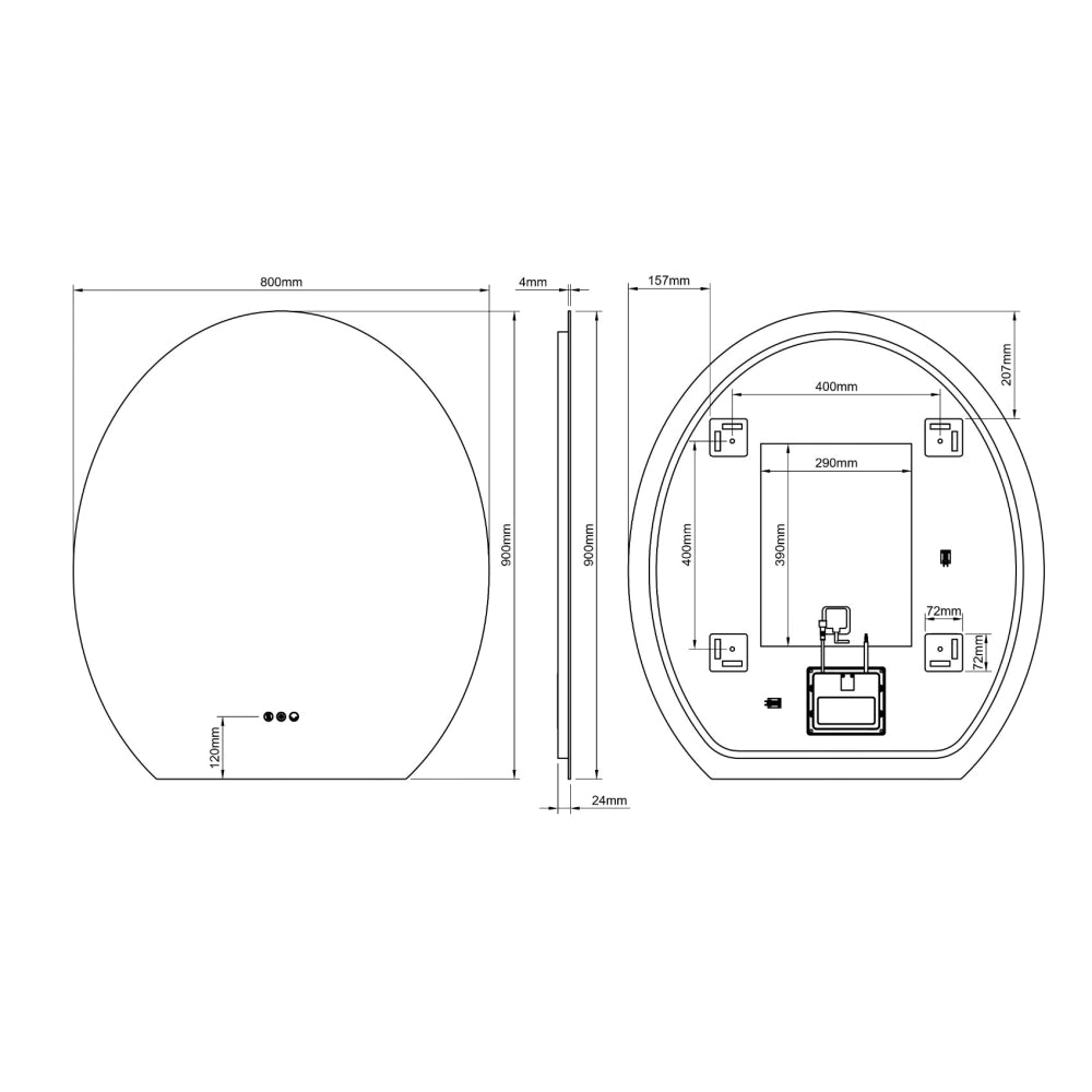 Claris Oval Cut Mirror 80x90cm - Origins Living, view 11