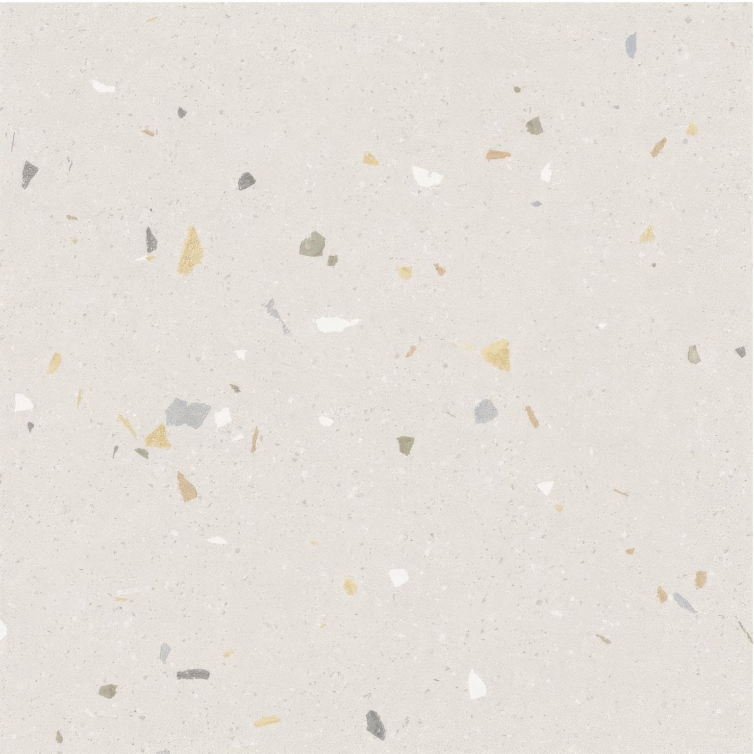 Beige confetti cream terrazzo effect tile with scattered gray gold and white specks for stylish flooring and walls