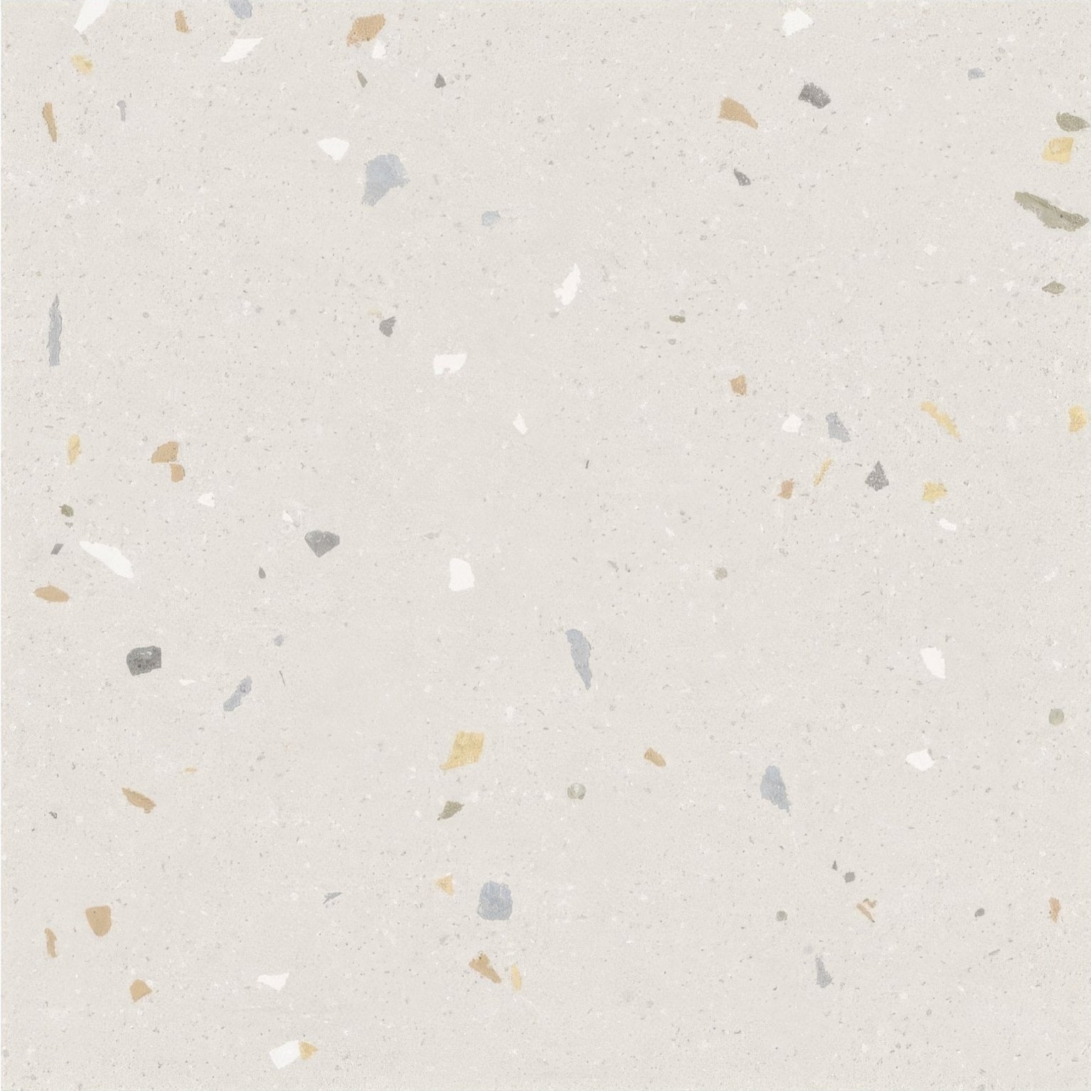 Beige confetti cream terrazzo effect tile with scattered gray gold and white specks for stylish flooring and walls
