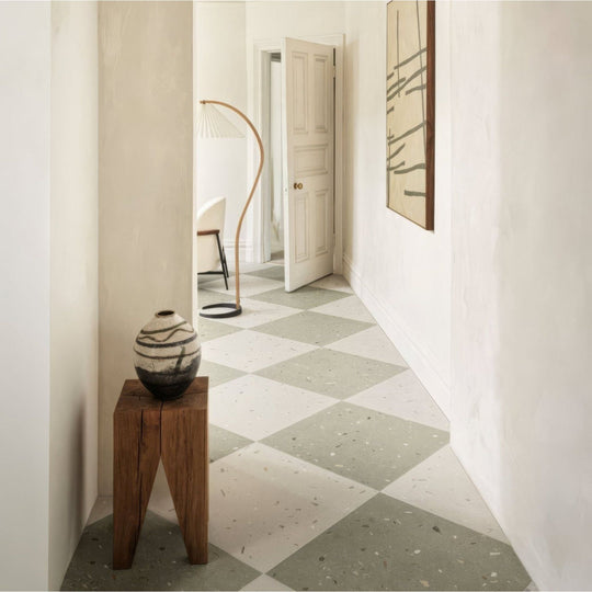 Confetti Cream Terrazzo Effect Tile 60x60cm - Porcelain - Matt - Cream & Beige
