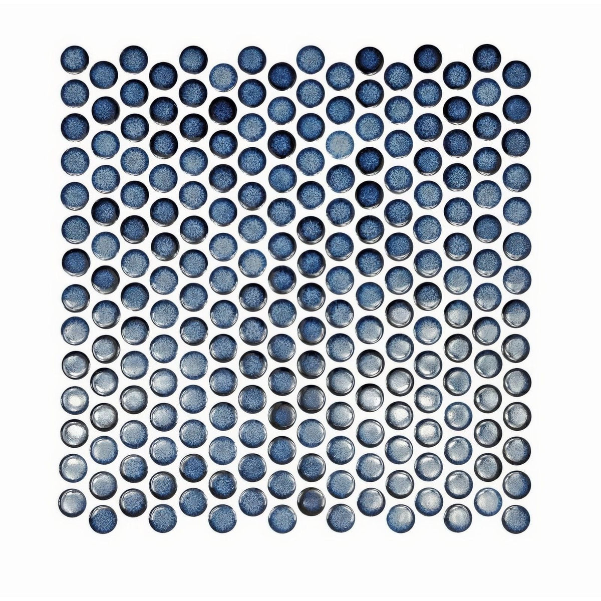 Blue gradient circular glass mosaic tiles from copenhagen penny round blue mosaic for decorative surfaces