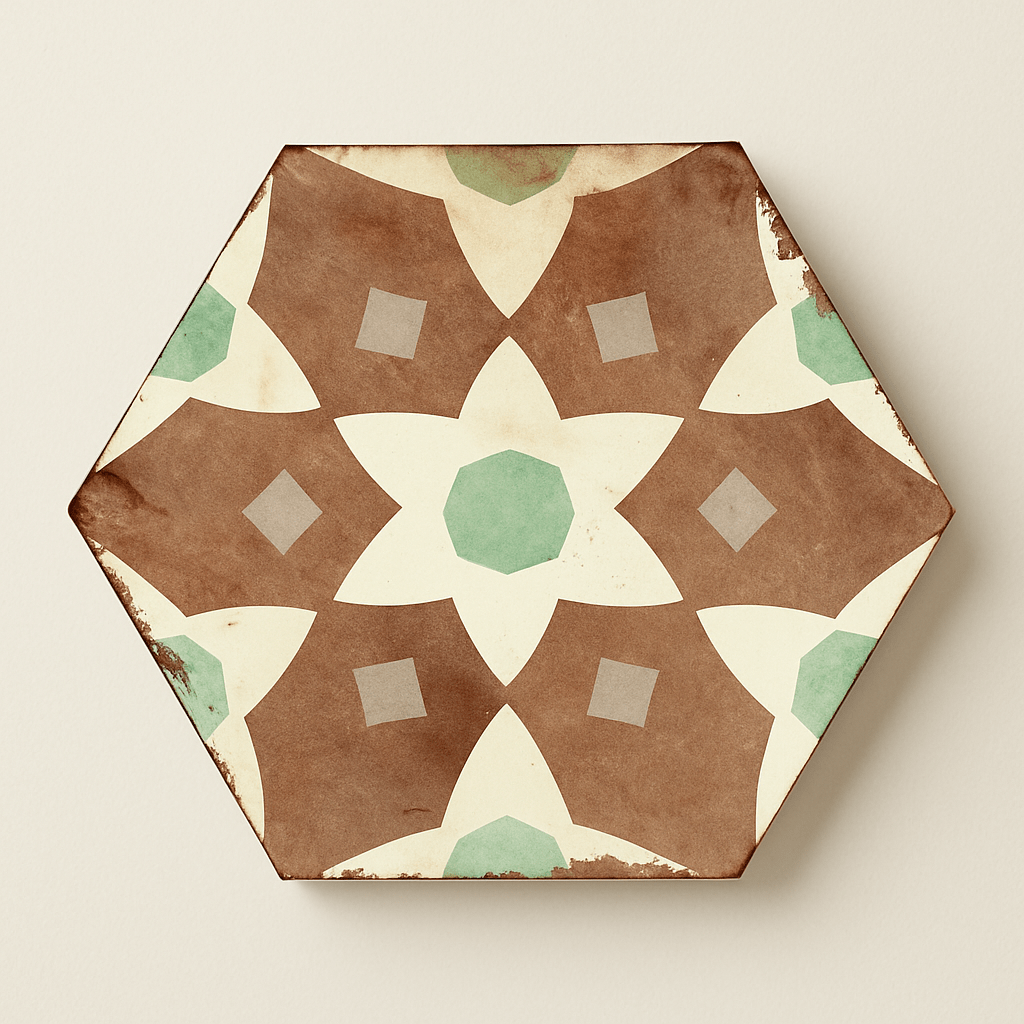 Cordoba Hexagon Tile 24.5x21.5cm - Porcelain - Green