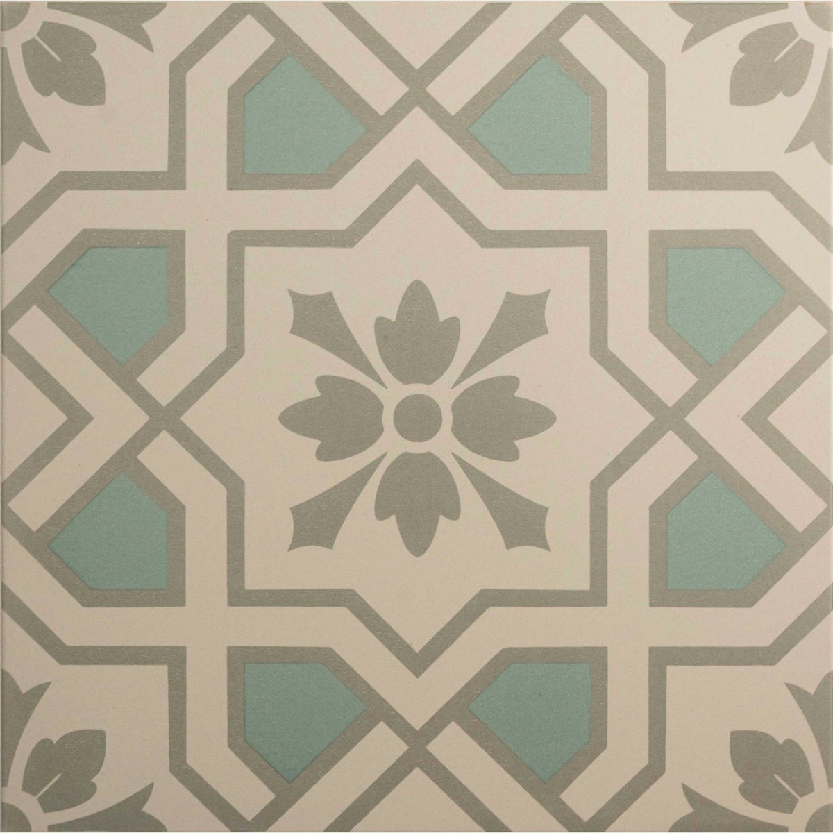 Cotehele Teal On Chalk – pattern detail (2)