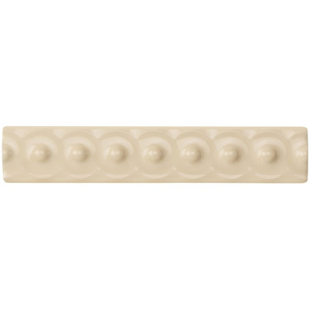 County White Scroll Moulding Ceramic Wall Tile 152x29mm - Gloss
