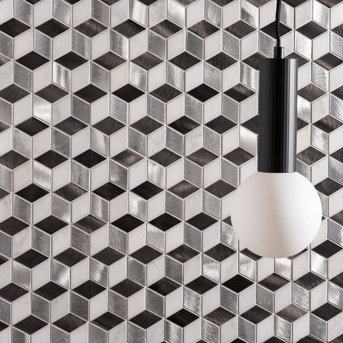 Courier 3D Cube Aluminium Mosaic
