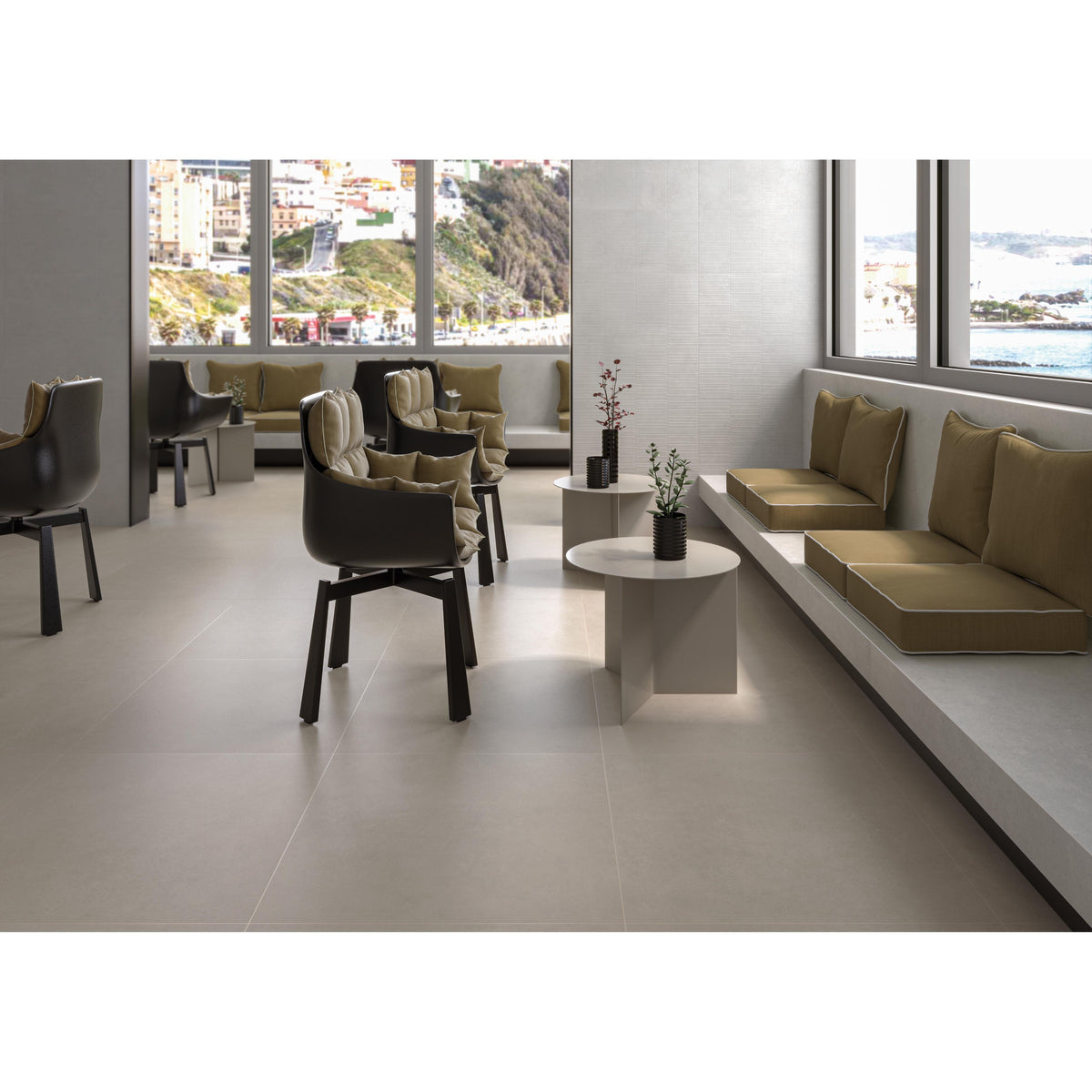 Cricket Sand 90 x 90cm cream textured porcelain tile