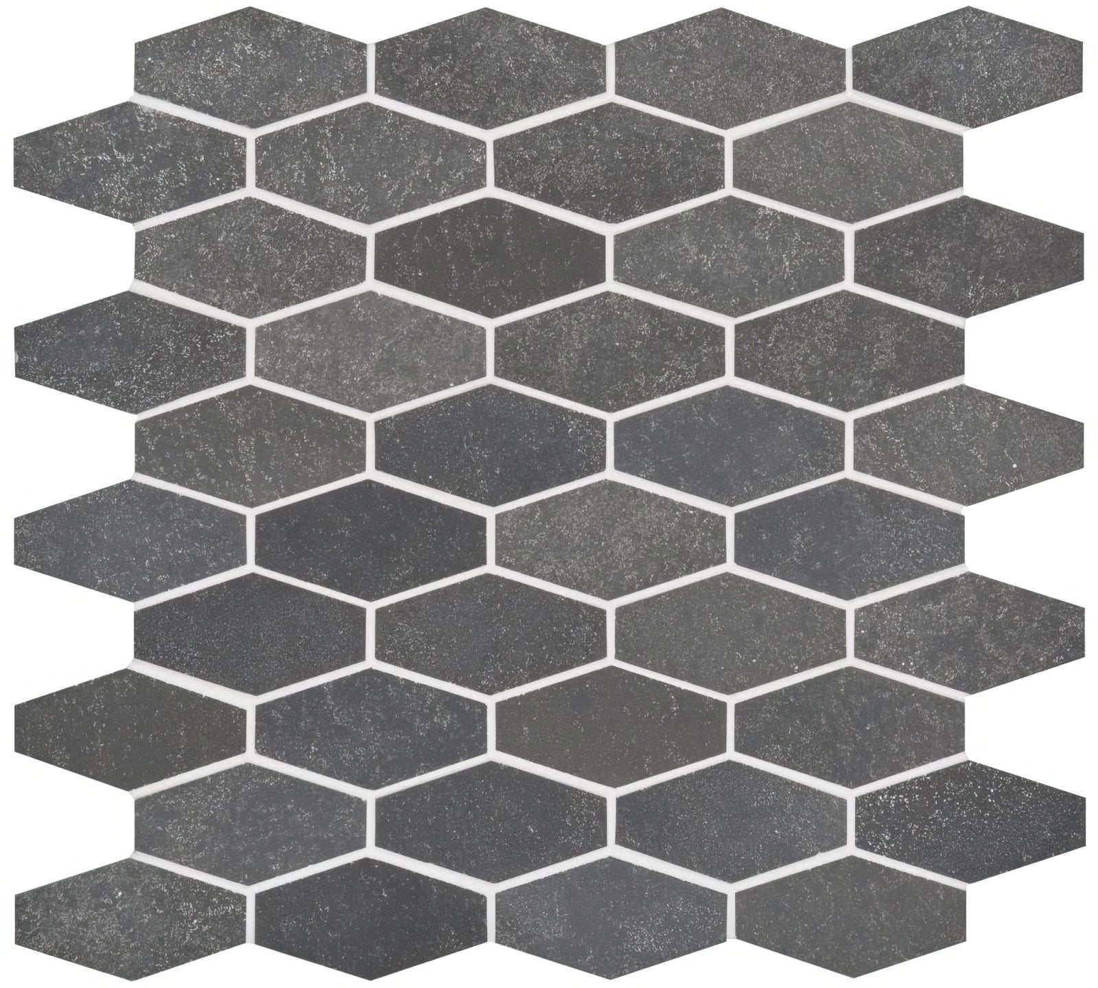 Crypto Large Hexagon Honed Marble Mosaic