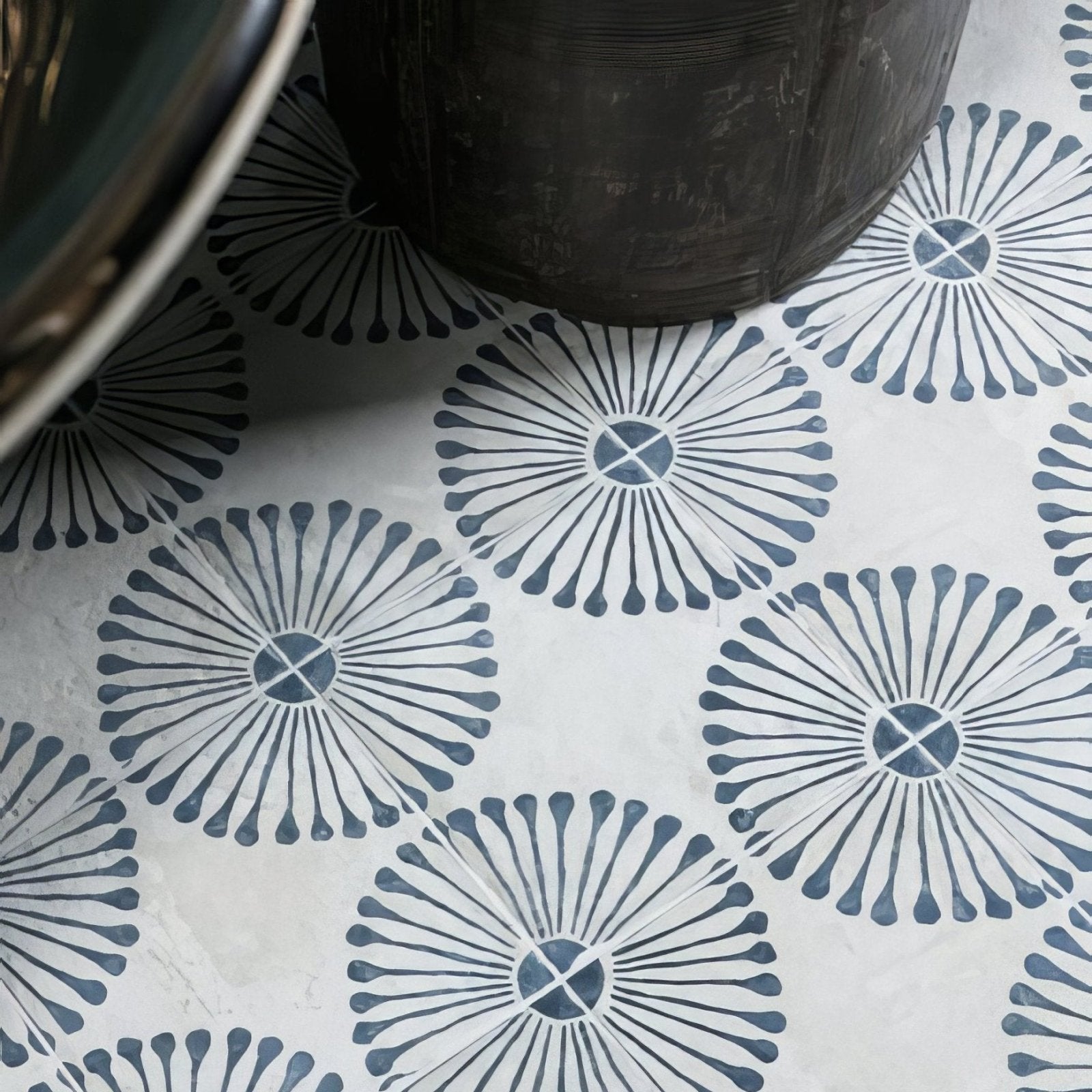 Cuba Porcelain Infantas Blue shown as flooring (2)
