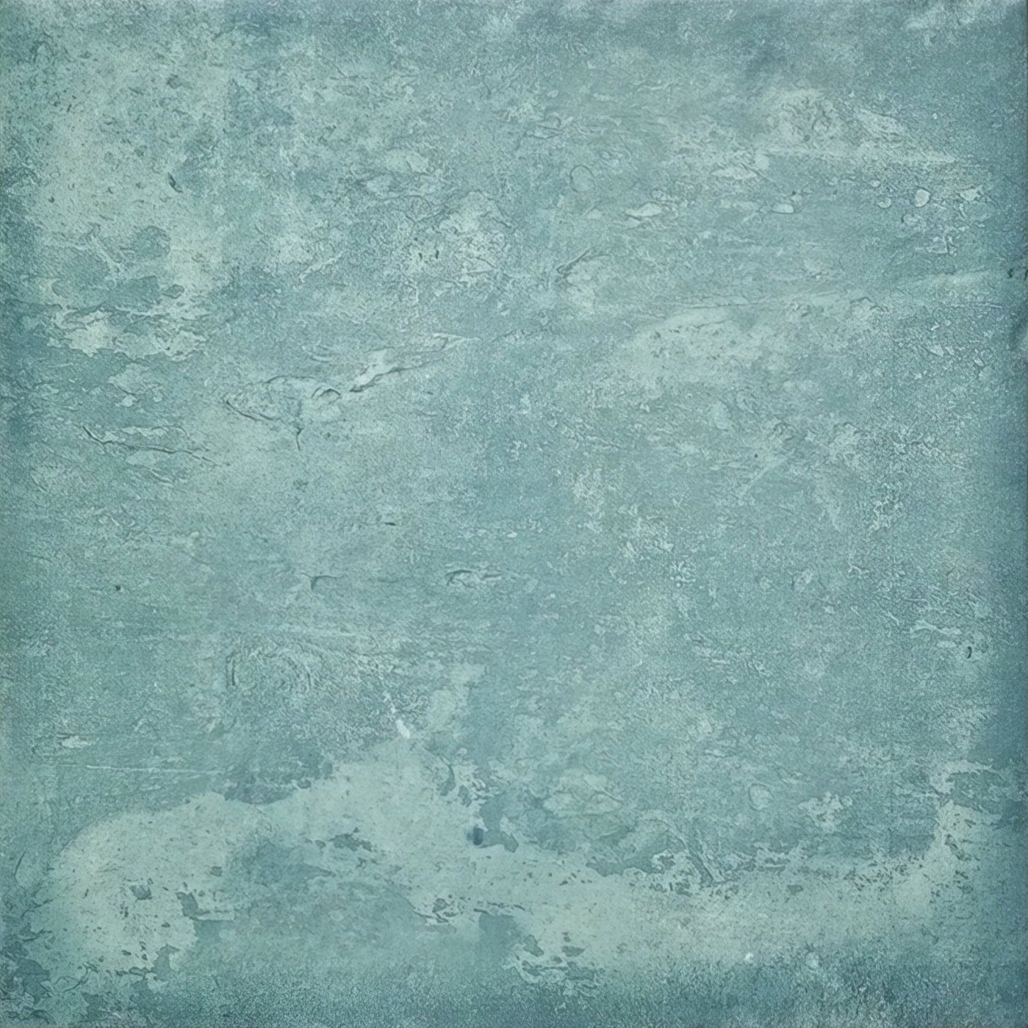 A textured teal green cuba porcelain tile with a mottled weathered surface for durable flooring and walls