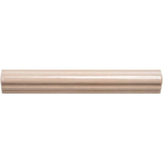 Beige glossy ceramic damask ogee crown molding designed for elegant decorative ceiling trim