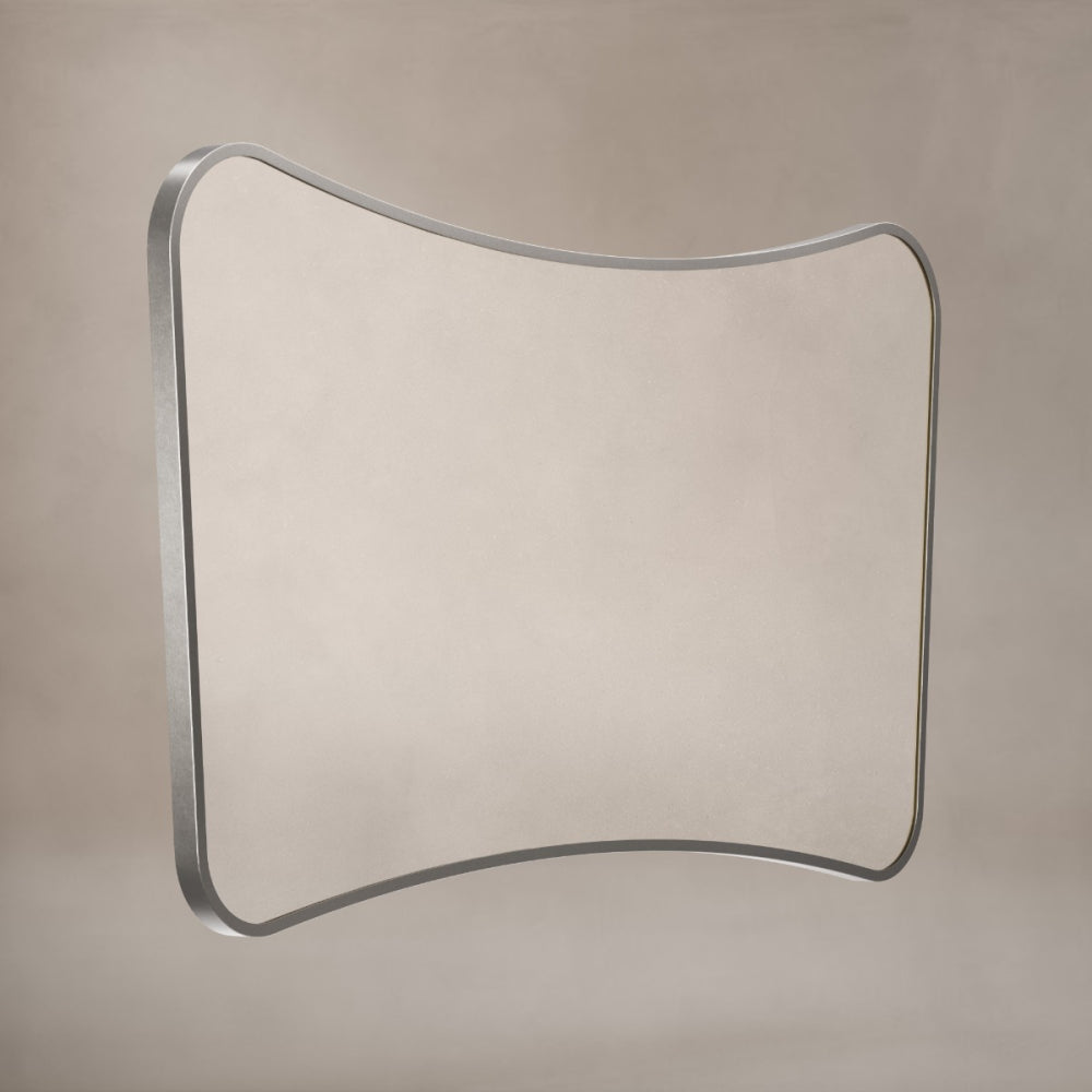 Delphine Curve Mirror 120x70cm in Brushed Nickel - Origins Living, view 2