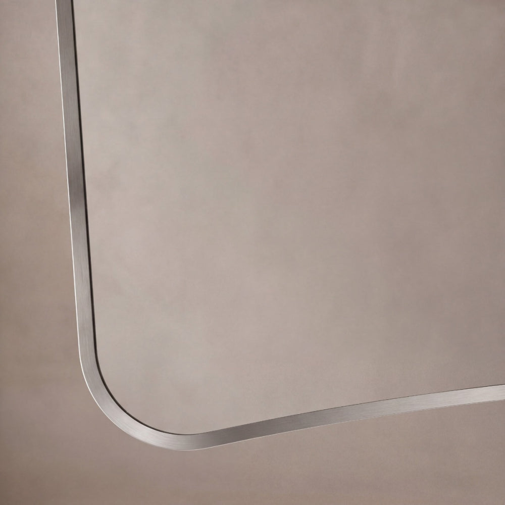 Delphine Curve Mirror 120x70cm in Brushed Nickel - Origins Living, view 5