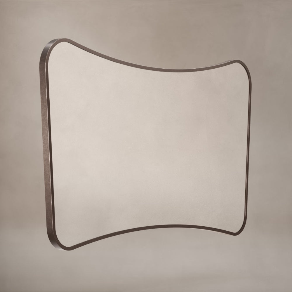 Delphine Curve Mirror 120x70cm in Brushed Bronze - Origins Living, view 2