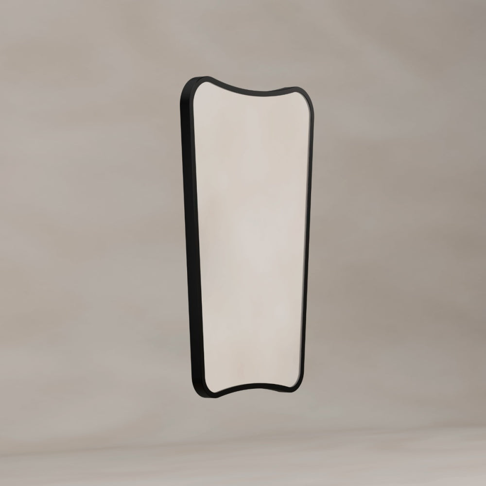 Delphine Curve Mirror 45x70cm in Black - Origins Living, view 2