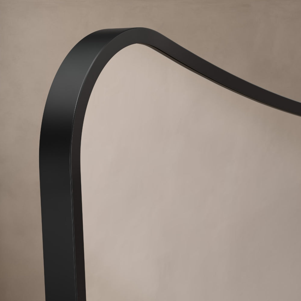 Delphine Curve Mirror 45x70cm in Black - Origins Living, view 6