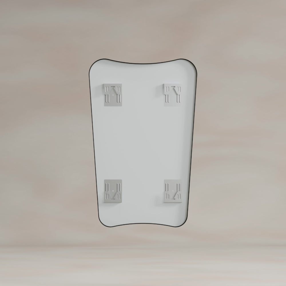 Delphine Curve Mirror 45x70cm in Black - Origins Living, view 7