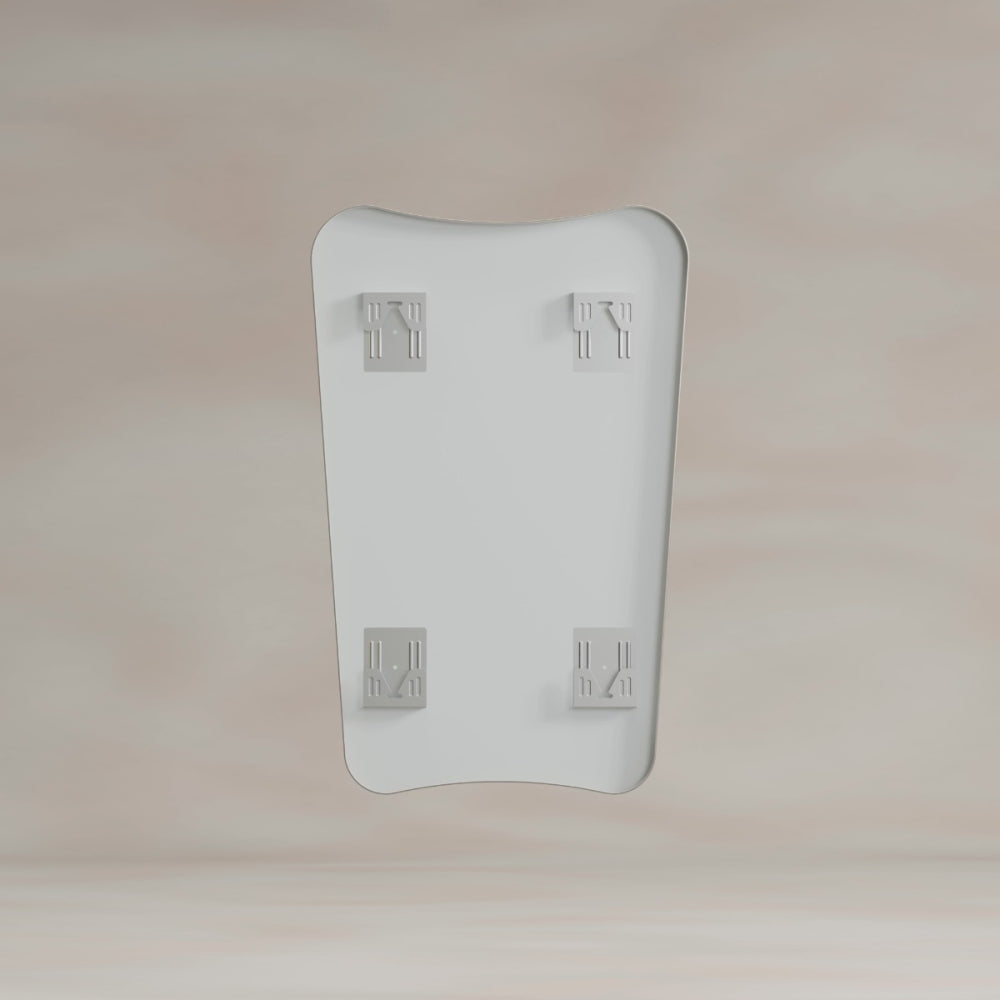 Delphine Curve Mirror 45x70cm in Brushed Nickel - Origins Living, view 7