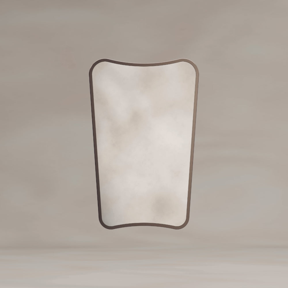 Delphine Curve Mirror 45x70cm in Brushed Bronze - Origins Living, view 4
