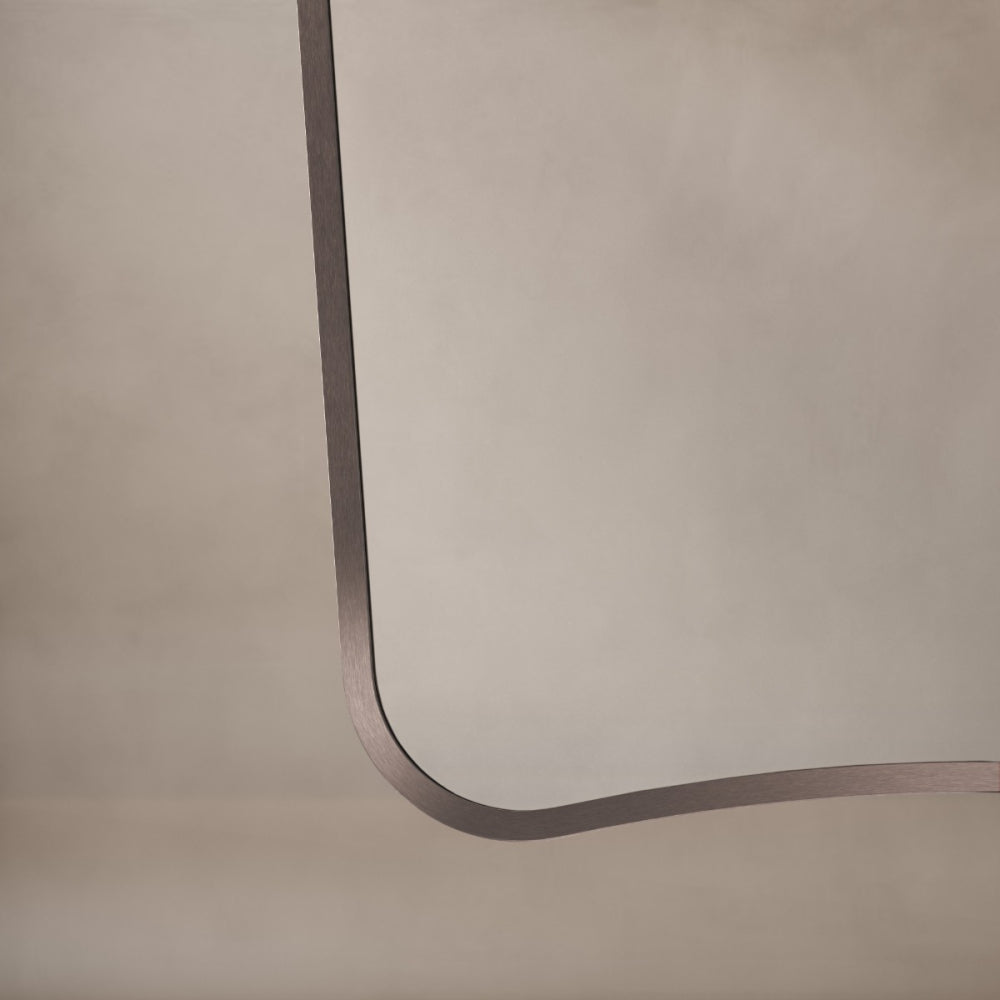 Delphine Curve Mirror 45x70cm in Brushed Bronze - Origins Living, view 5