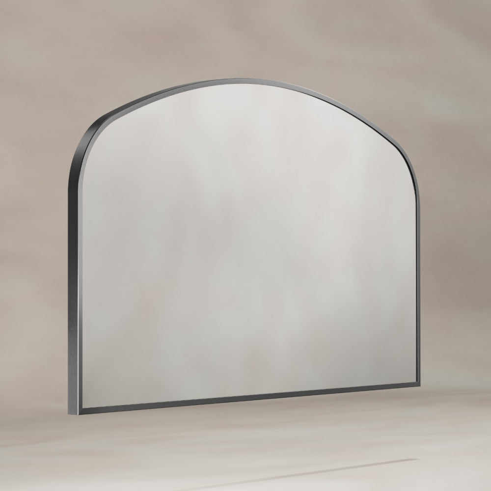 Delphine Overmantel Arch Mirror 120x70cm in Gunmetal - Origins Living, view 2