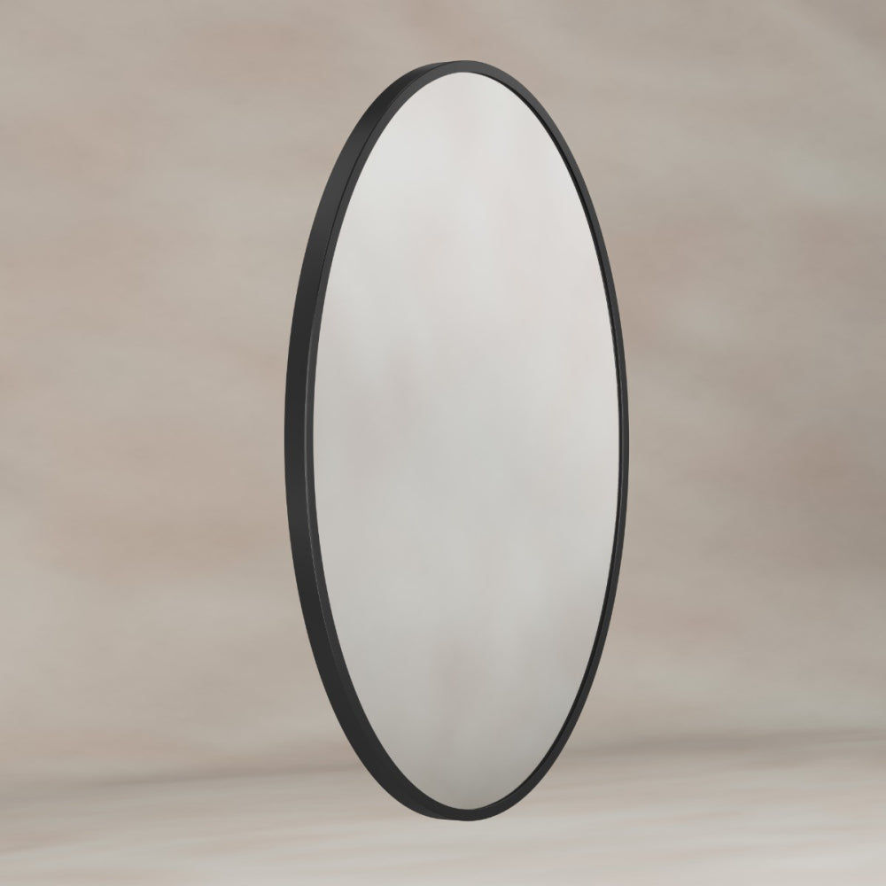 Delphine Oval Mirror 55x80cm in Black - Origins Living, view 2