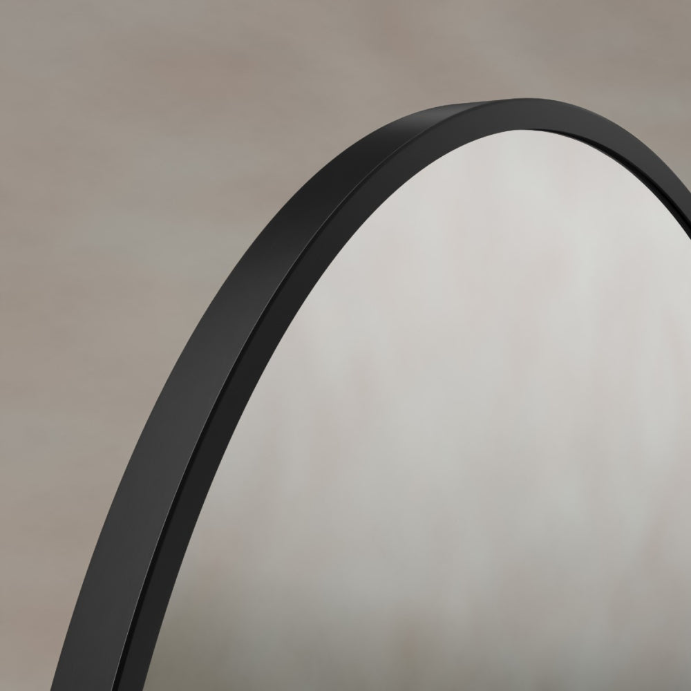 Delphine Oval Mirror 55x80cm in Black - Origins Living, view 3