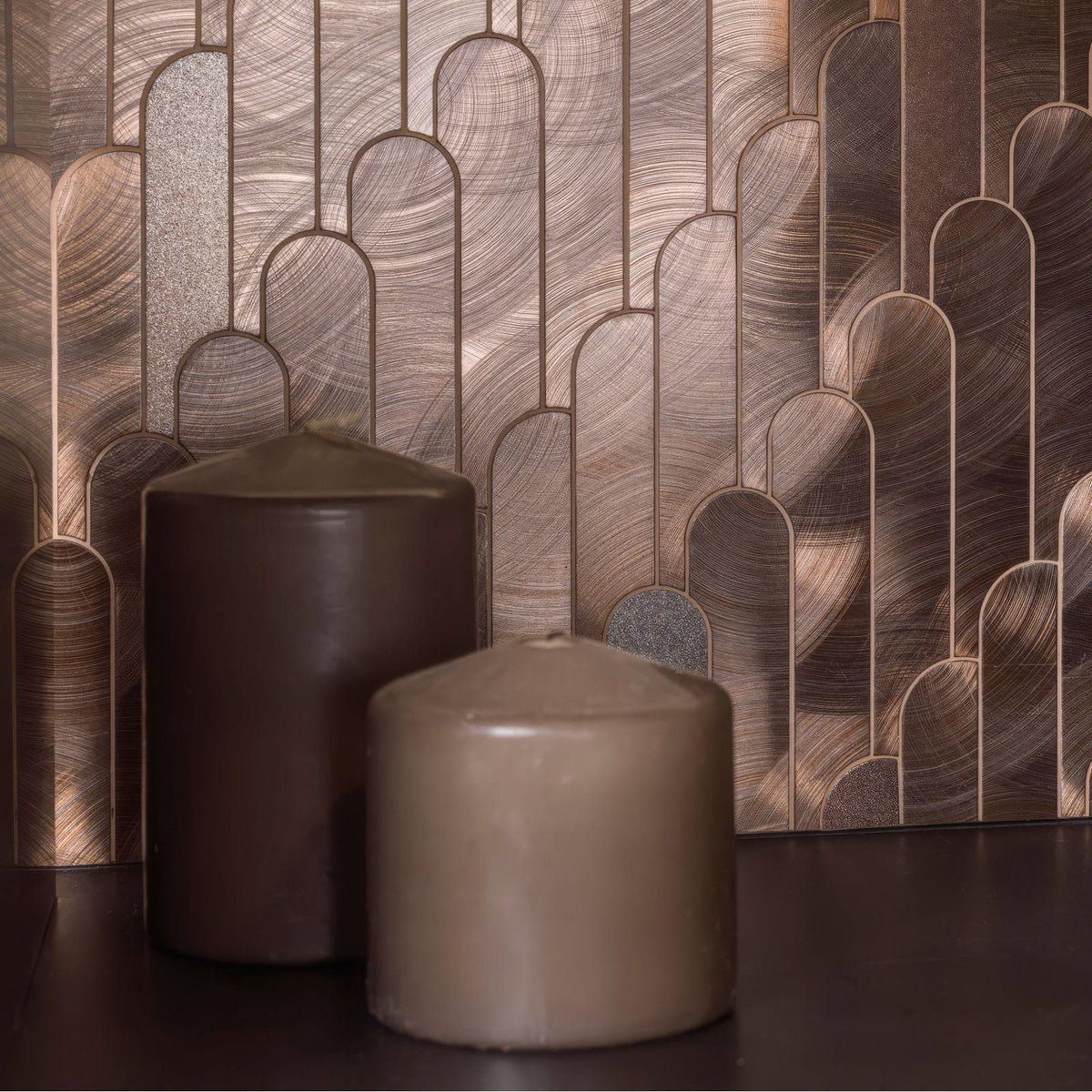 Digit Copper Mosaic copper-toned metallic mosaic tile