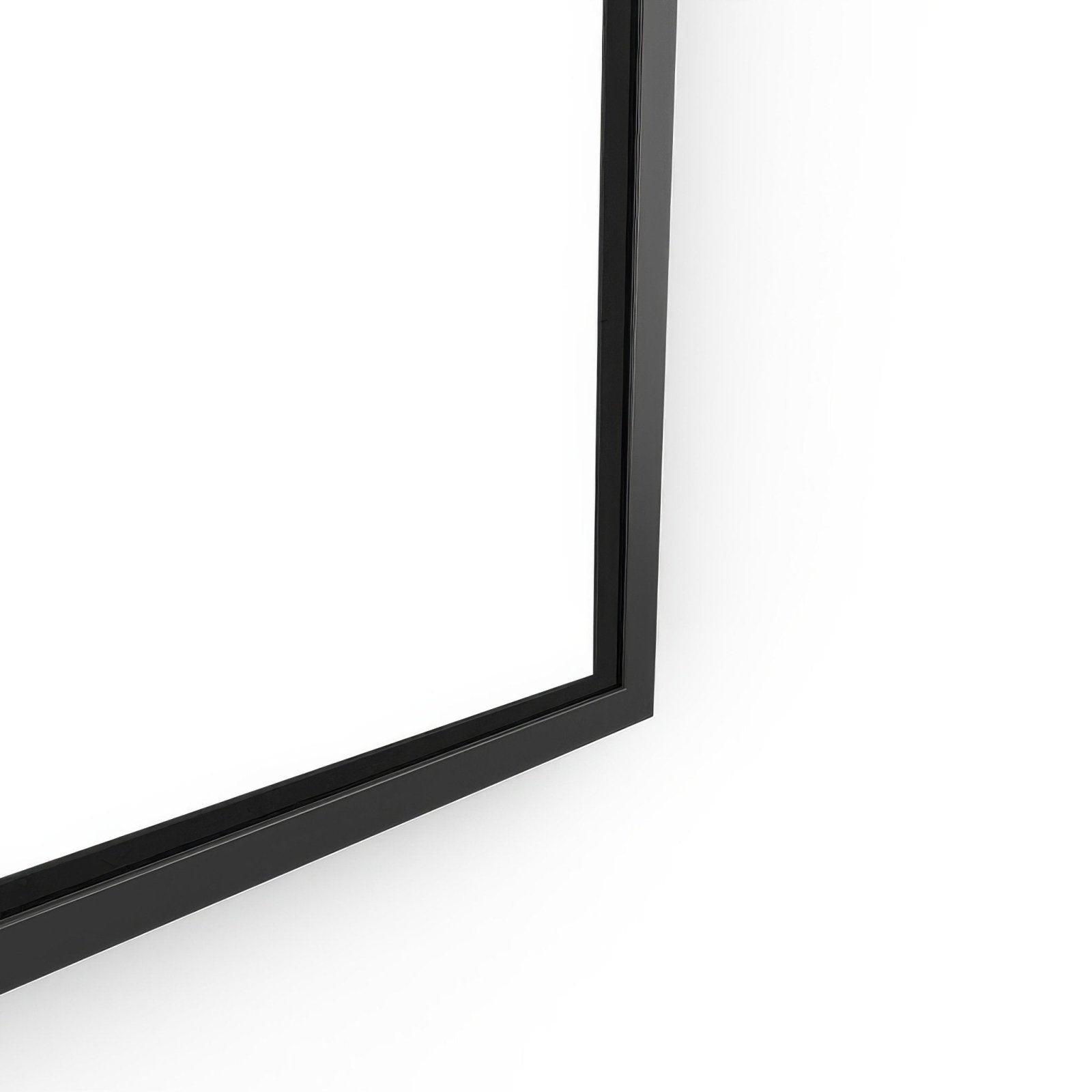 Docklands arch mirror 50x80cm in black with a sleek matte finish and minimalist frame design