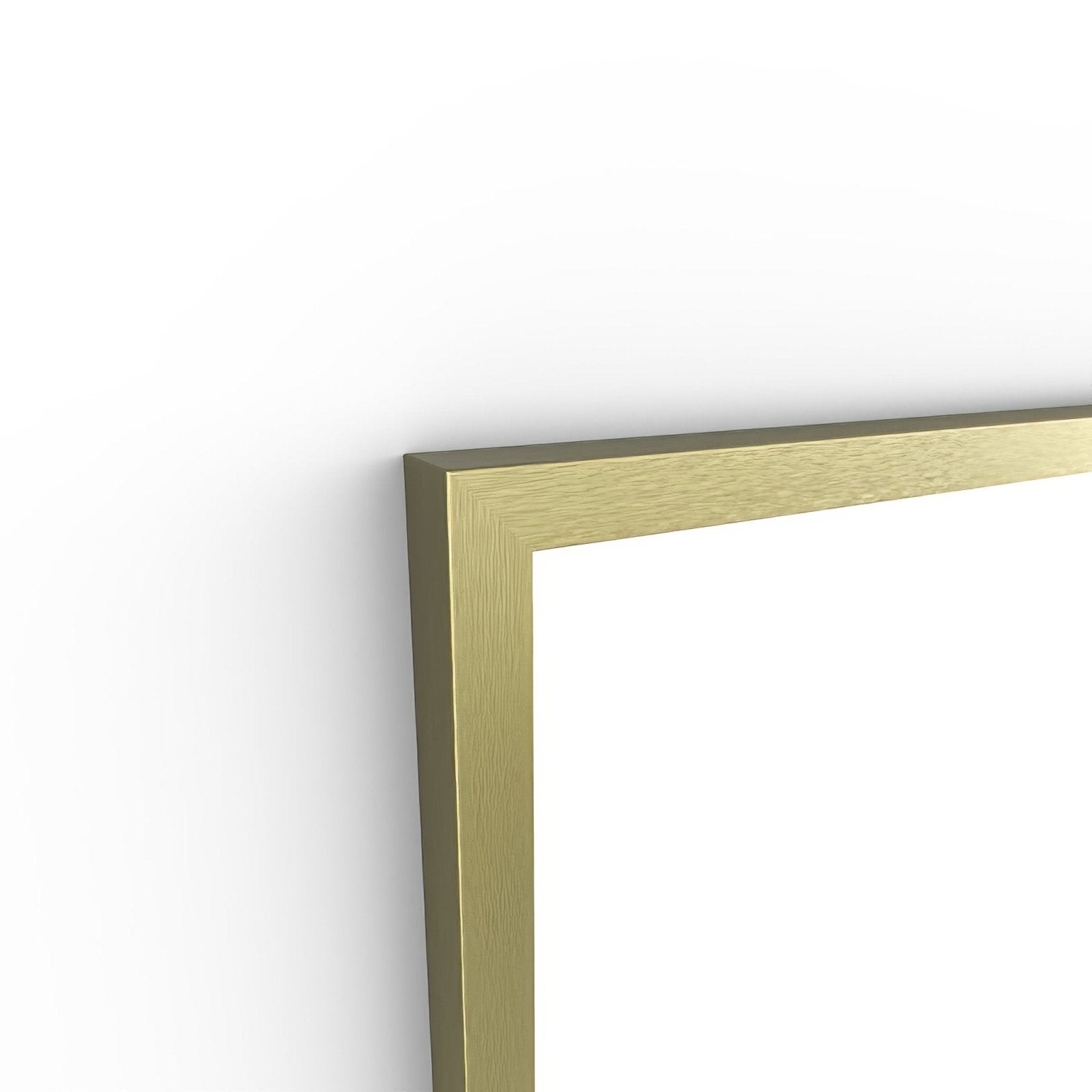 Gold-colored brushed metal rectangular picture frame with sleek modern design docklands mirror 40x100cm brushed brass