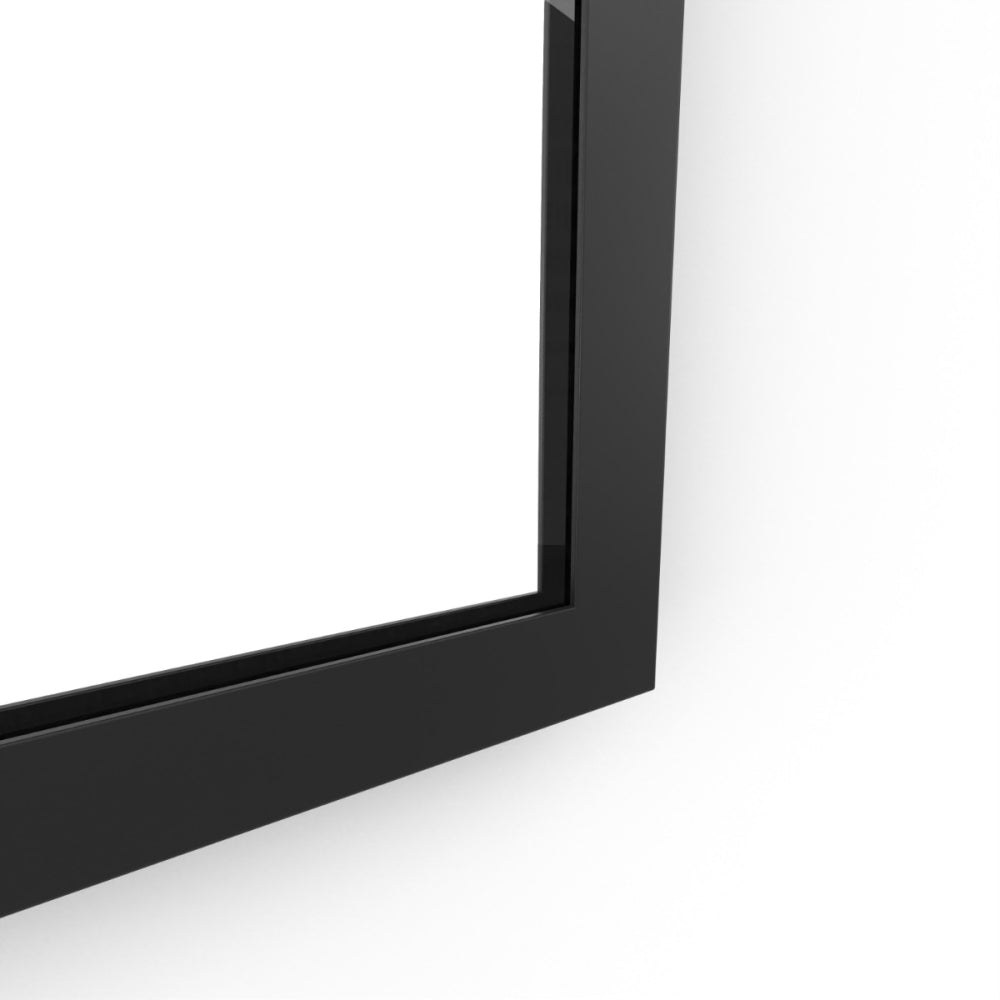 Black glossy frame with clean modern design in docklands rectangular mirror 40x70cm black for stylish wall decor