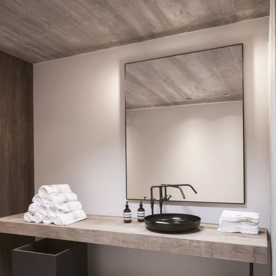 Docklands Rectangular Mirror 80x100cm Black - alternate view