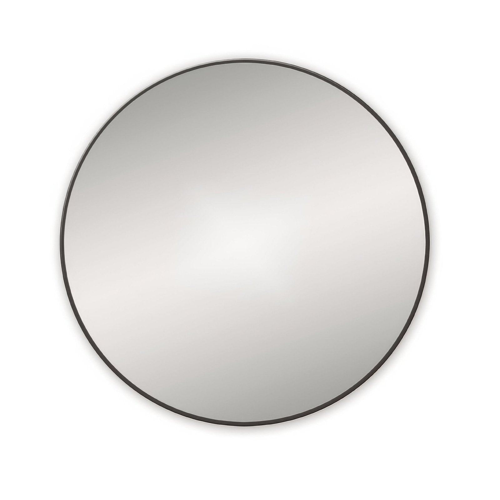 Docklands round mirror 60cm with a sleek black frame featuring a circular design perfect for modern interiors