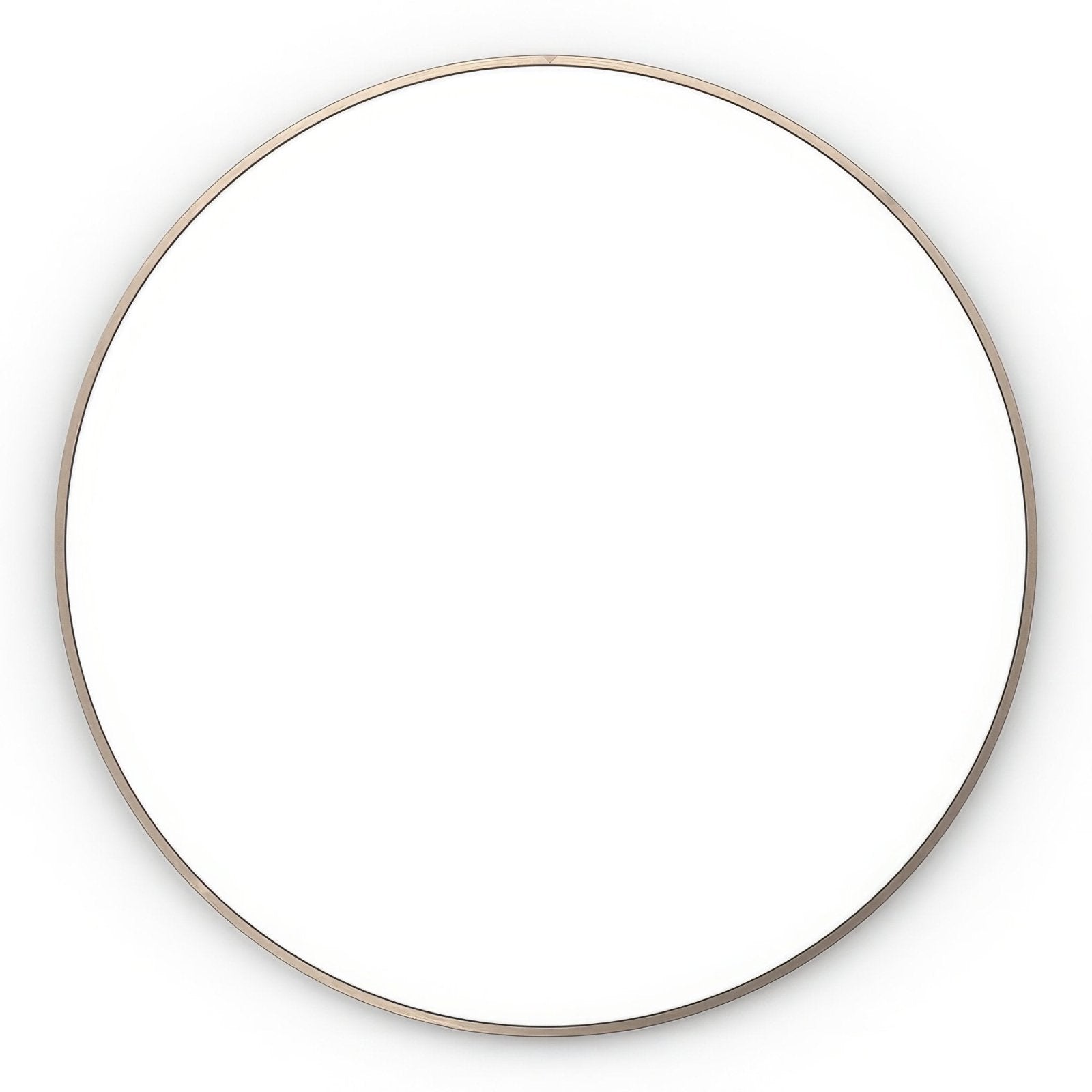 Circular docklands round mirror 80cm with a sleek brushed bronze metallic frame for stylish wall decor